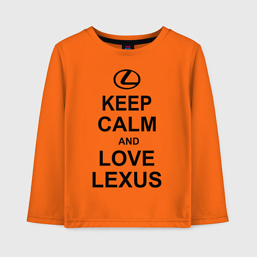 Детский лонгслив Keep Calm & Love Lexus / Оранжевый – фото 1