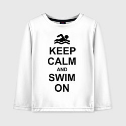 Детский лонгслив Keep Calm & Swim On