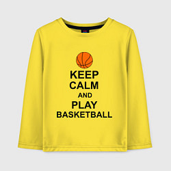 Детский лонгслив Keep Calm & Play Basketball