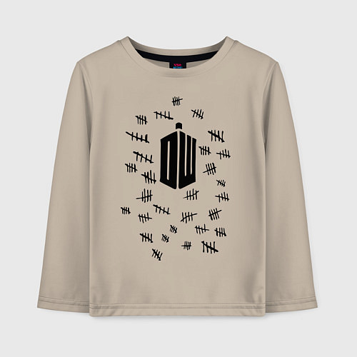 Детский лонгслив Doctor Who: Days / Миндальный – фото 1