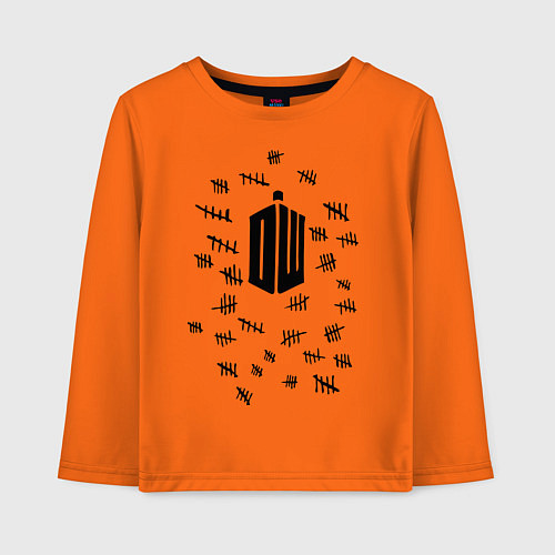 Детский лонгслив Doctor Who: Days / Оранжевый – фото 1