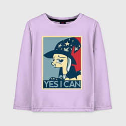 Лонгслив хлопковый детский MLP: Yes I Can, цвет: лаванда