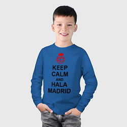 Лонгслив хлопковый детский Keep Calm & Hala Madrid, цвет: синий — фото 2
