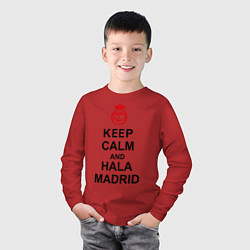Лонгслив хлопковый детский Keep Calm & Hala Madrid, цвет: красный — фото 2