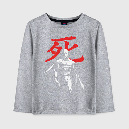 Детский лонгслив Saitama Hero / Меланж – фото 1