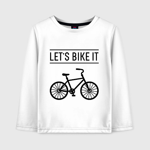 Детский лонгслив Lets bike it / Белый – фото 1