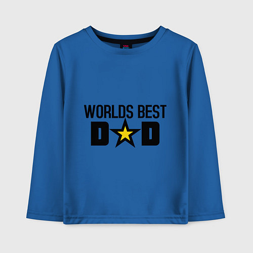 Детский лонгслив Worlds Best Dad / Синий – фото 1