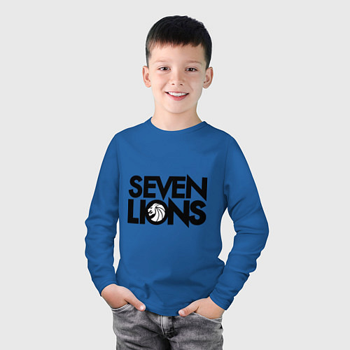 Детский лонгслив 7 Lions / Синий – фото 3