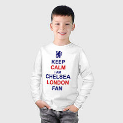 Лонгслив хлопковый детский Keep Calm & Chelsea London fan, цвет: белый — фото 2