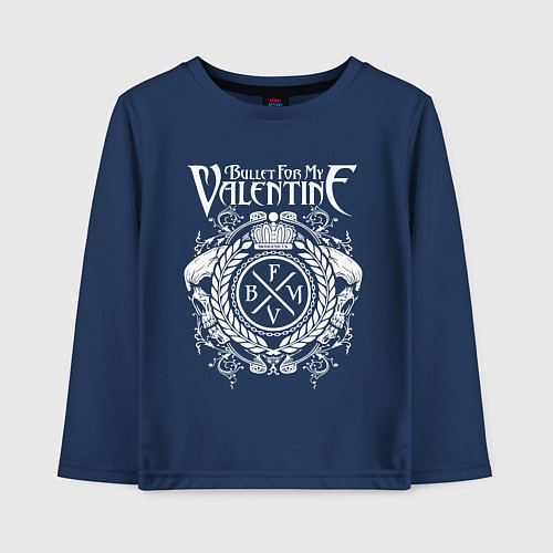 Детский лонгслив Bullet For My Valentine / Тёмно-синий – фото 1