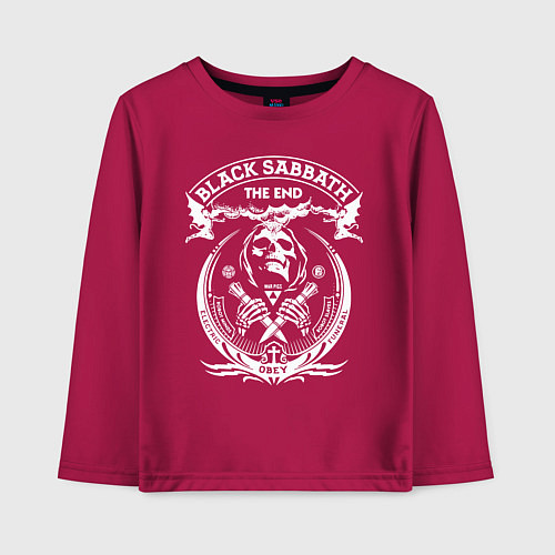 Детский лонгслив Black Sabbath: The End / Маджента – фото 1