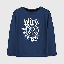 Лонгслив хлопковый детский Blink-182: Smile, цвет: тёмно-синий