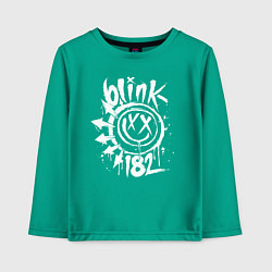 Лонгслив хлопковый детский Blink-182: Smile, цвет: зеленый