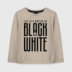 Лонгслив хлопковый детский Juventus: Black & White, цвет: миндальный