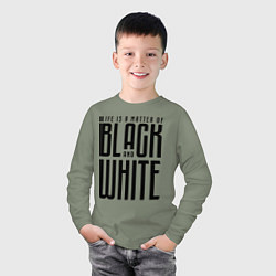 Лонгслив хлопковый детский Juventus: Black & White, цвет: авокадо — фото 2
