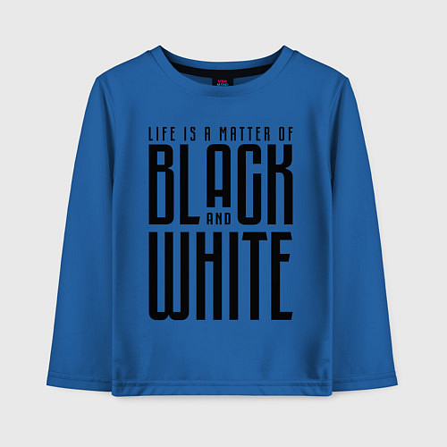 Детский лонгслив Juventus: Black & White / Синий – фото 1