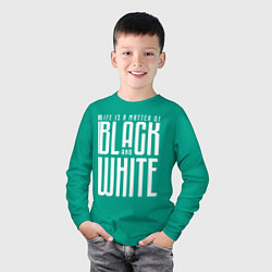 Лонгслив хлопковый детский Juventus: Black & White, цвет: зеленый — фото 2