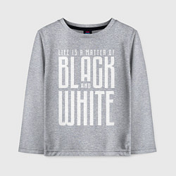 Лонгслив хлопковый детский Juventus: Black & White, цвет: меланж