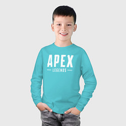 Лонгслив хлопковый детский Apex Legends, цвет: бирюзовый — фото 2