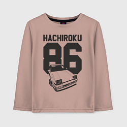 Лонгслив хлопковый детский Toyota AE86 Hachiroku, цвет: пыльно-розовый