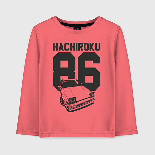 Детский лонгслив Toyota AE86 Hachiroku / Коралловый – фото 1