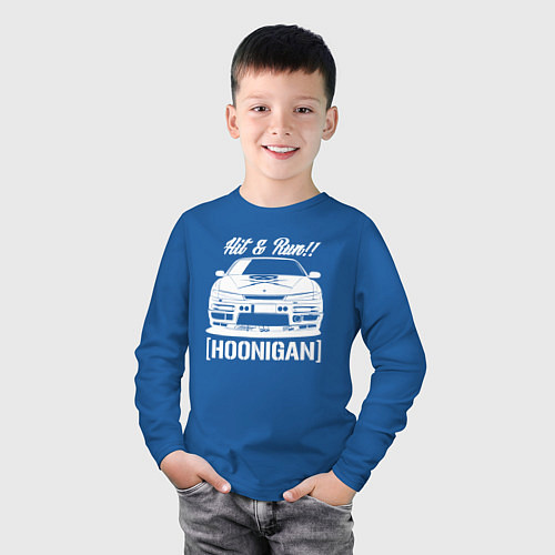 Детский лонгслив Nissan Silvia S14 Hoonigan / Синий – фото 3