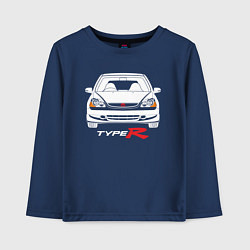 Лонгслив хлопковый детский Honda Civic: Type R, цвет: тёмно-синий