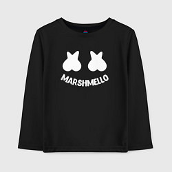 Лонгслив хлопковый детский Marshmello, цвет: черный