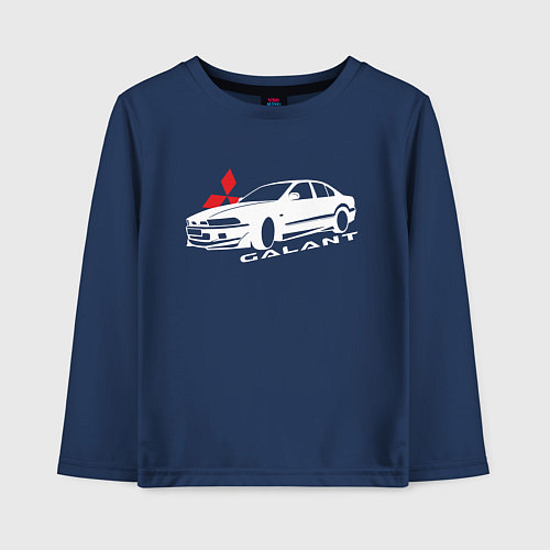 Детский лонгслив Mitsubishi Galant / Тёмно-синий – фото 1