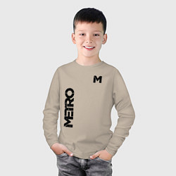 Лонгслив хлопковый детский METRO M, цвет: миндальный — фото 2