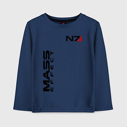 Лонгслив хлопковый детский MASS EFFECT N7, цвет: тёмно-синий
