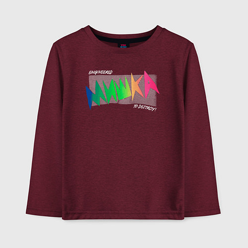 Детский лонгслив Mishka NYC x Tessa Violet / Меланж-бордовый – фото 1