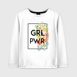 Детский лонгслив GRL PWR