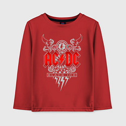 Лонгслив хлопковый детский AC/DC: Black Ice, цвет: красный