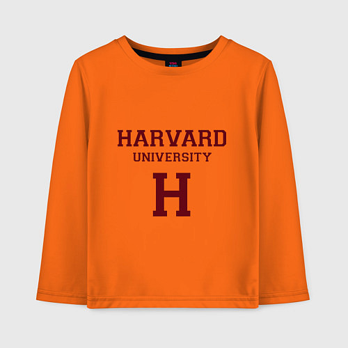 Детский лонгслив Harvard University / Оранжевый – фото 1