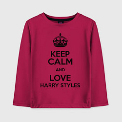 Детский лонгслив Keep Calm & Love Harry Styles