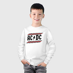 Лонгслив хлопковый детский AC/DC Voltage, цвет: белый — фото 2