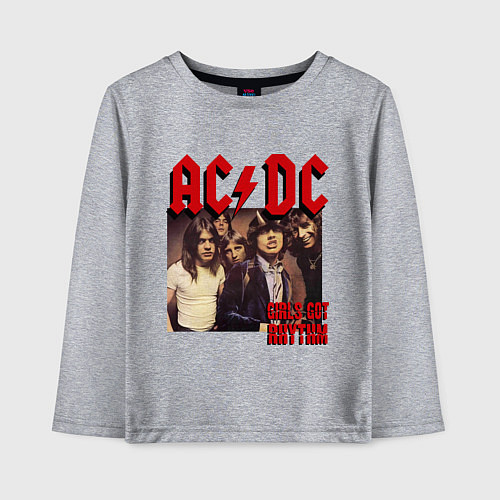 Детский лонгслив Girls got the rhythm / Меланж – фото 1