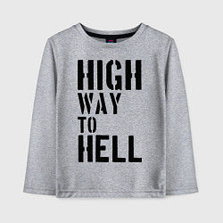 Лонгслив хлопковый детский High way to hell, цвет: меланж