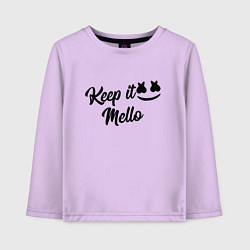 Лонгслив хлопковый детский Keep it Mello, цвет: лаванда