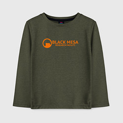 Лонгслив хлопковый детский Black Mesa: Research Facility, цвет: меланж-хаки