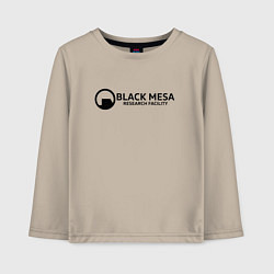 Лонгслив хлопковый детский Black Mesa: Research Facility, цвет: миндальный
