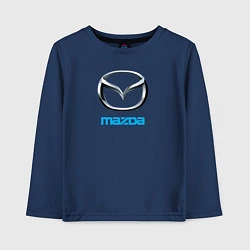 Лонгслив хлопковый детский MAZDA, цвет: тёмно-синий