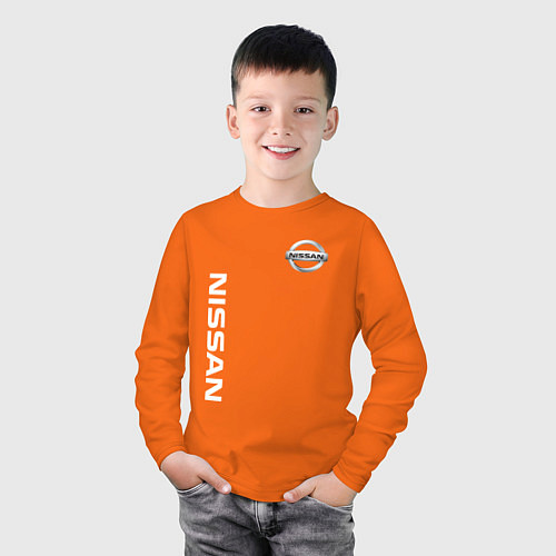 Детский лонгслив NISSAN / Оранжевый – фото 3