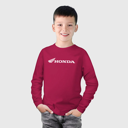 Детский лонгслив HONDA / Маджента – фото 3