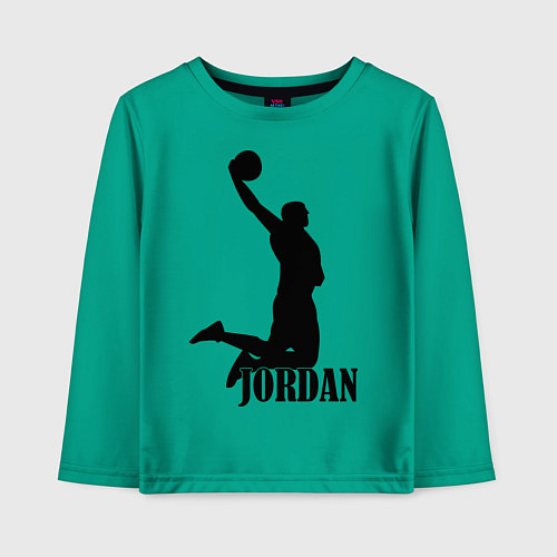 Детский лонгслив Jordan Basketball / Зеленый – фото 1