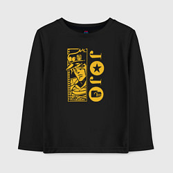 Лонгслив хлопковый детский JoJo, цвет: черный