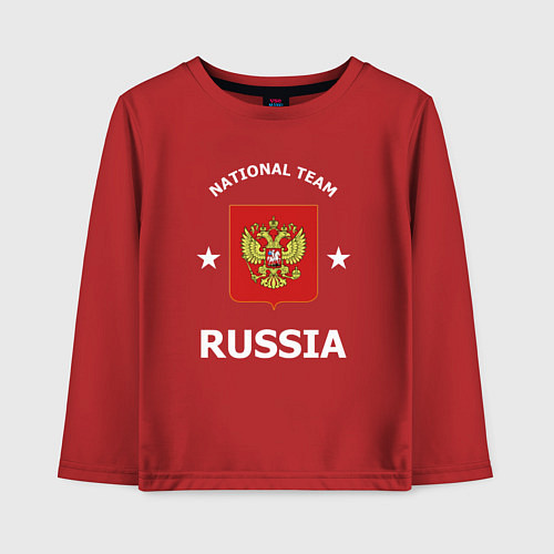 Детский лонгслив NATIONAL TEAM RUSSIA / Красный – фото 1