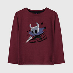 Лонгслив хлопковый детский Hollow Knight, цвет: меланж-бордовый