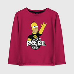 Лонгслив хлопковый детский Rock n Roll, цвет: маджента